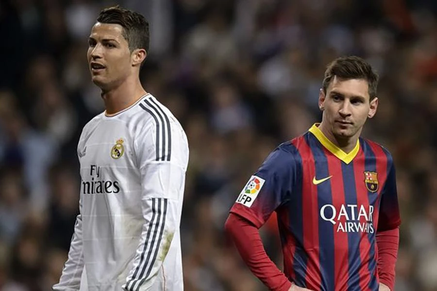 Ronaldo trong màu áo Real Madrid và Lionel Messi ở Barcelona từng đối đầu với nhau rất nhiều lần. ẢNH: GETTY