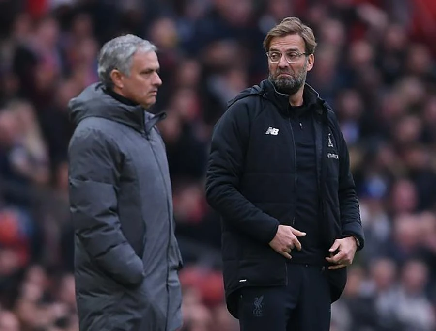 Mourinho và Klopp từng là đối thủ lớn của nhau tại Premier League. ẢNH: GETTY Mourinho và Klopp từng là đối thủ lớn của nhau tại Premier League. ẢNH: GETTY