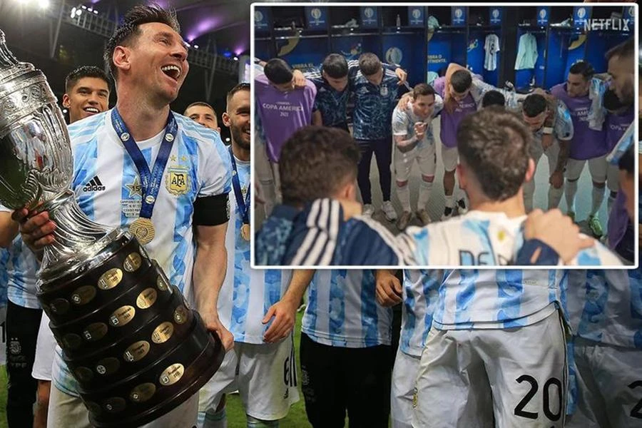 Messi giành chức vô địch Copa America đầu tiên cùng tuyển Argentina. ẢNH: MIRROR