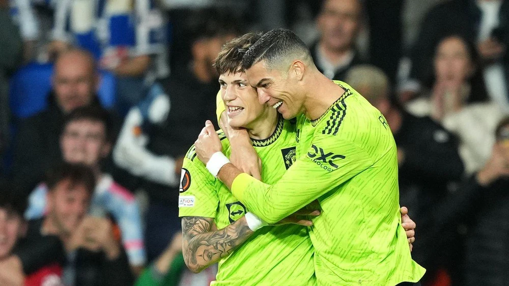 Garnacho ghi bàn nhưng không đủ giúp MU giành ngôi đầu bảng. ẢNH: GETTY