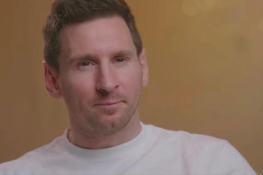 Hình ảnh Messi trong bộ phim tài liệu của Netflix. ẢNH: NETFLIX