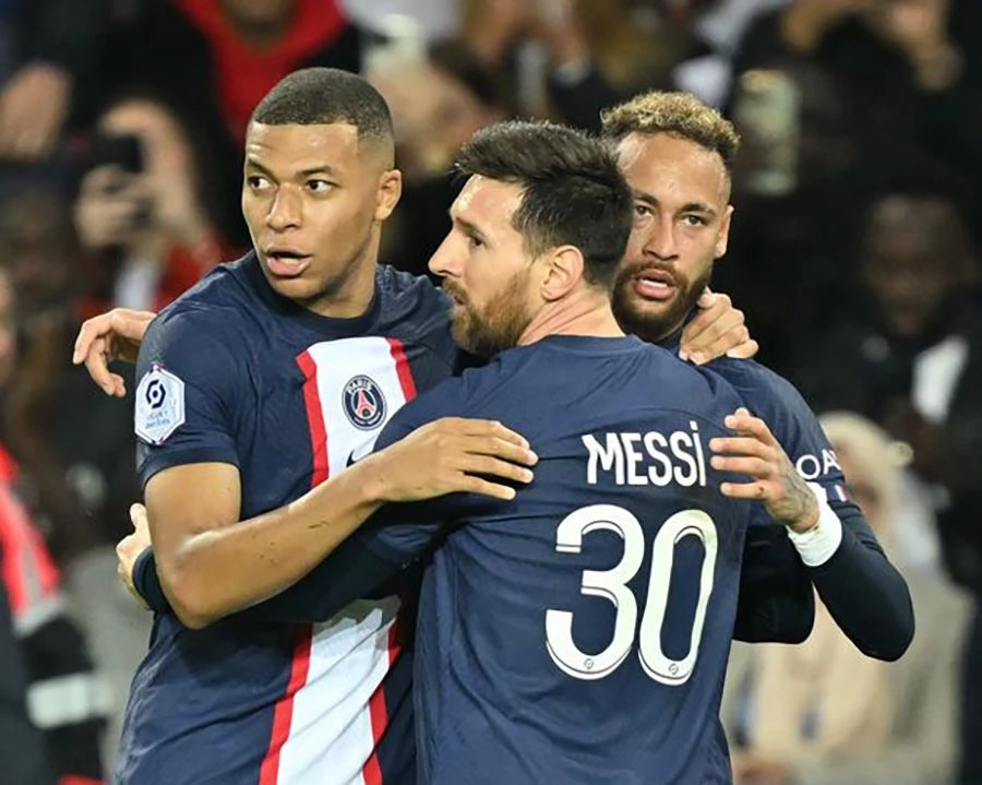 Bộ ba Messi, Mbappe và Neymar của PSG