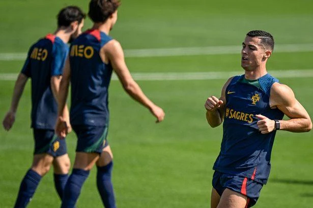 Ronaldo đang tập trung hết sức cùng tuyển Bồ Đào Nha tại World Cup 2022. ẢNH: GETTY
