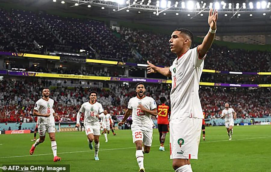 Morocco lại tạo thêm địa chấn ở World Cup 2022. ẢNH: GETTY