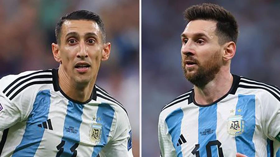 DI Maria tiết lộ khả năng tiên tri của Messi. ẢNH: MIRROR