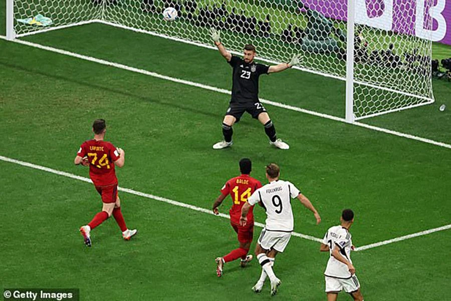 Fullkrug ghi bàn thắng giúp Đức thoát thua Tây Ban Nha. ẢNH: GETTY