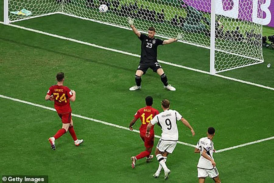 'Siêu dự bị' Niclas Fullkrug ghi bàn giải cứu tuyển Đức. ẢNH: GETTY