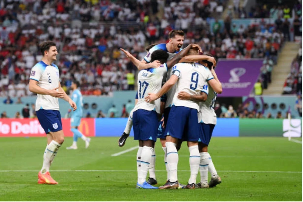 Nhờ chiến thắng 6-2 trước Iran, tuyển Anh nắm lợi thế lớn để đi tiếp. Ảnh: GETTY