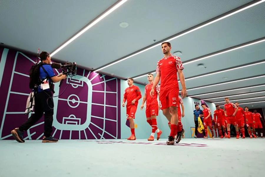 Thụy Sĩ ra sân mà không có Shaqiri trong đội hình xuất phát. ẢNH: GETTY