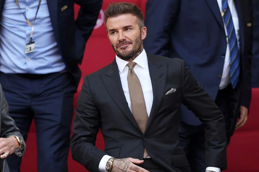 Beckham đang làm đại sứ cho Qatar tại World Cup 2022. ẢNH: GETTY