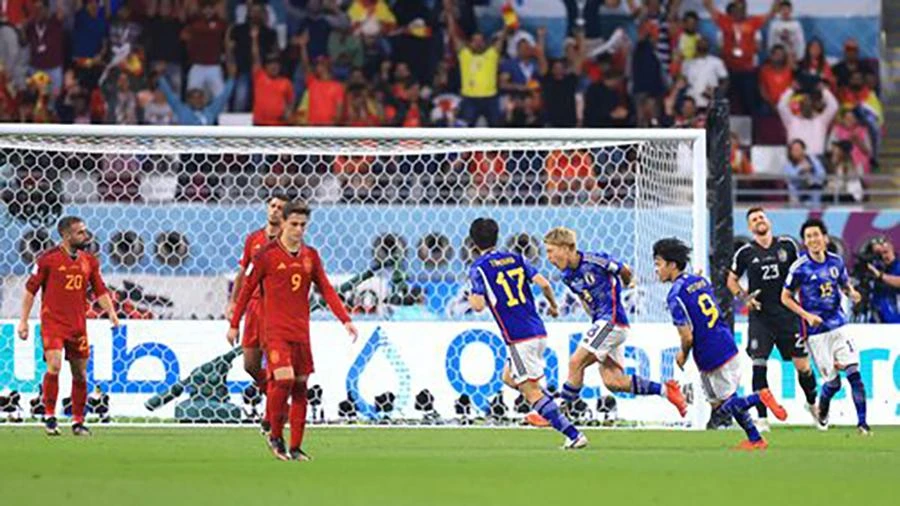 Nhật Bản xứng đáng đứng đầu bảng E World Cup 2022 vì thắng cả hai ông lớn Đức và Tây Ban Nha. ẢNH: GETTY
