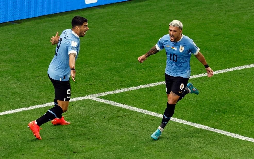 Dù chiến thắng trước Ghana nhưng Uruguay vẫn bị loại đáng tiếc. Ảnh: Getty