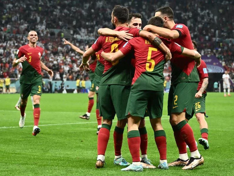 Bồ Đào Nha thi đấu thăng hoa trong ngày thiếu vắng Ronaldo trong đội hình xuất phát. Ảnh: Getty