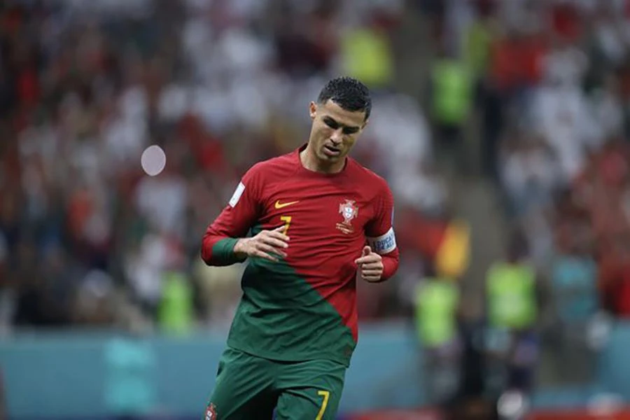 Ronaldo mới ghi 1 bàn trên chấm 11m tại World Cup 2022. ẢNH: GETTY