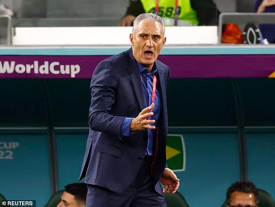 Tite trải qua 2 kỳ World Cup cùng Brazil và đều dừng chân ở tứ kết. ẢNH: REUTERS Tite trải qua 2 kỳ World Cup cùng Brazil và đều dừng chân ở tứ kết. ẢNH: REUTERS