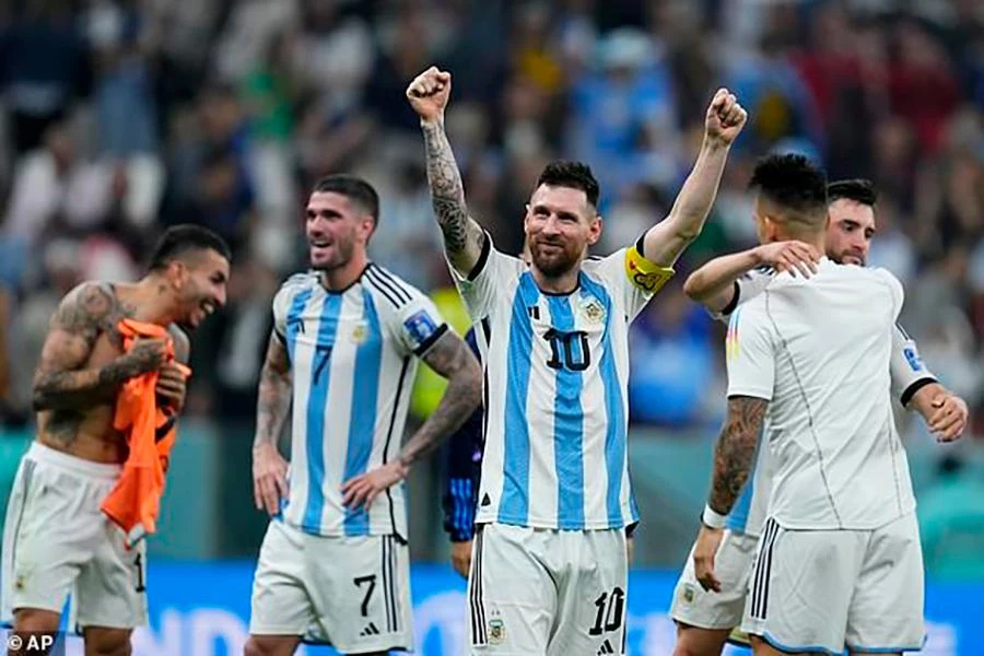 Messi tiến vào trận chung kết World Cup thứ hai trong sự nghiệp cầu thủ. ẢNH: AP