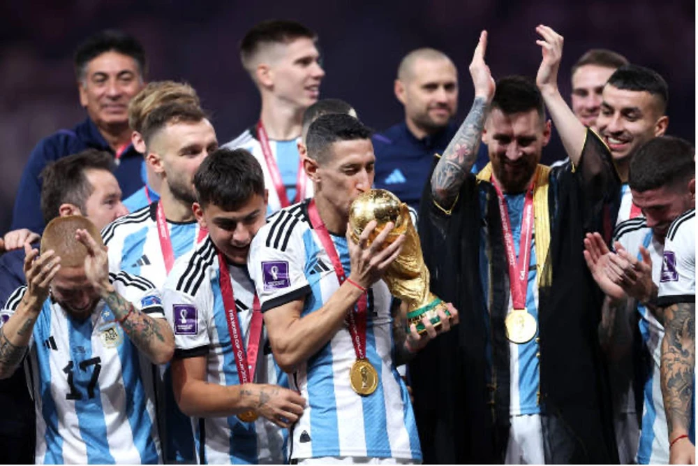 Chức vô địch World Cup xứng đáng là cái kết ngọt ngào dành cho Di Maria. Ảnh: GETTY