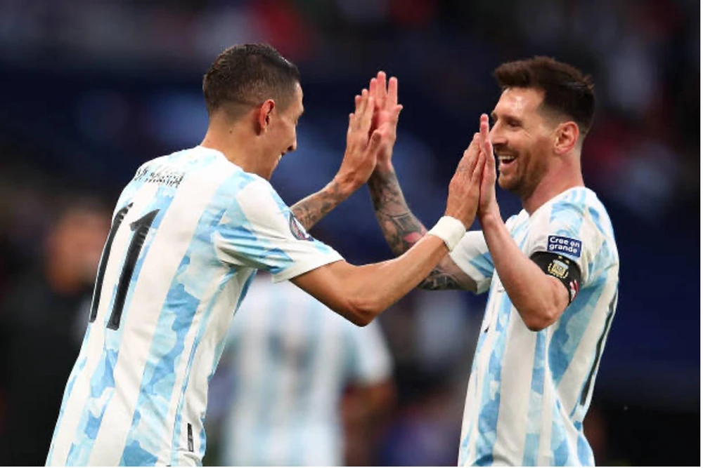 Messi và Di Maria tỏa sáng giúp Argentina lên ngôi vô địch. Ảnh: GETTY