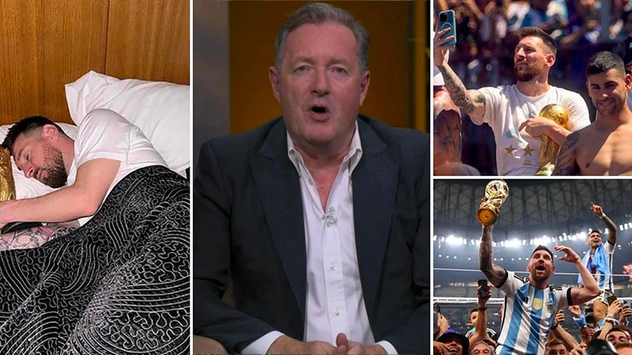 Morgan chỉ trích Messi ăn mừng chức vô địch World Cup quá lố. ẢNH: MIRROR
