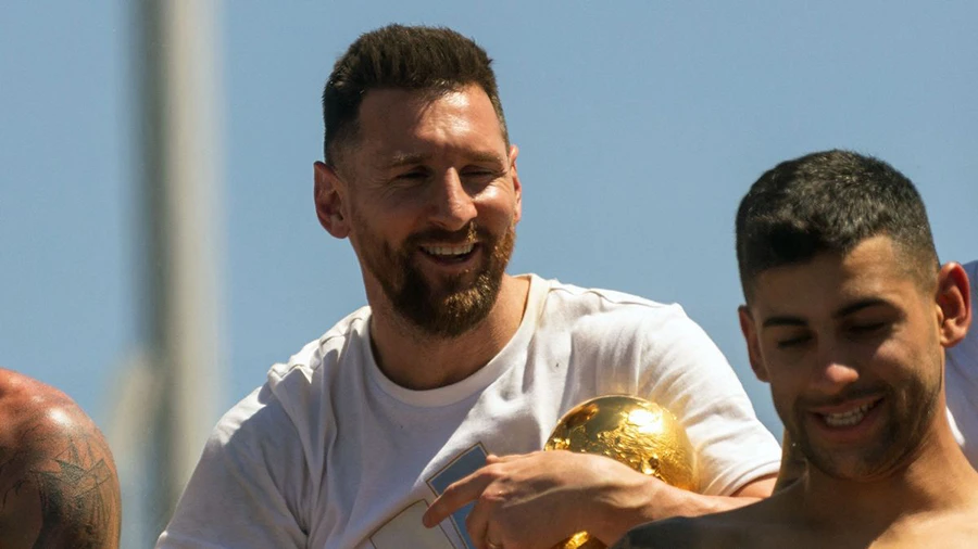 Messi bước vào ngôi đền của những huyền thoại sau khi giành danh hiệu World Cup đầu tiên trong sự nghiệp. ẢNH: GETTY