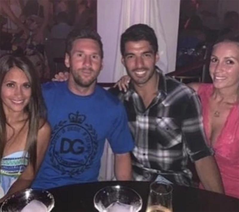 Gia đình Messi và Suarez rất thân với nhau. ẢNH: INSTAGRAM MESSI