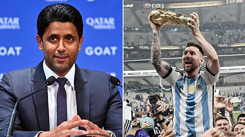 PSG dường như đã đạt thỏa thuận gia hạn hợp đồng với Messi. ẢNH: MIRROR