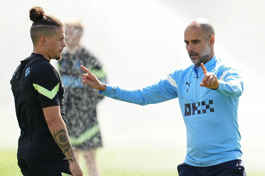 HLV Pep Guardiola tính cách giúp Man City vượt qua lịch thi đấu nghiệt ngã. ẢNH: GETTY