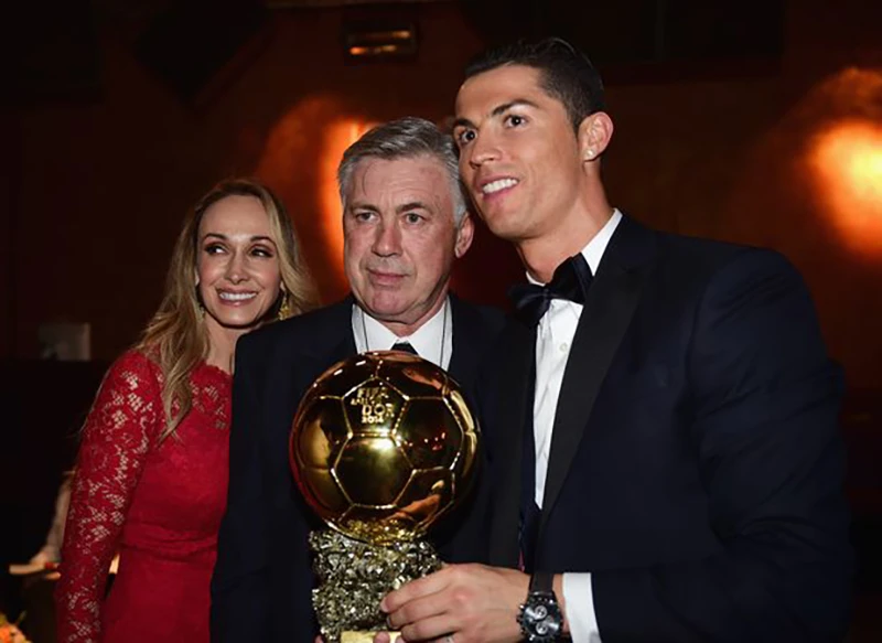 Ancelotti không nhắc đến tên học trò cũ Ronaldo trong cuộc tranh luận ai vĩ đại nhất lịch sử bóng đá. ẢNH: GETTY Ancelotti không nhắc đến tên học trò cũ Ronaldo trong cuộc tranh luận ai vĩ đại nhất lịch sử bóng đá. ẢNH: GETTY
