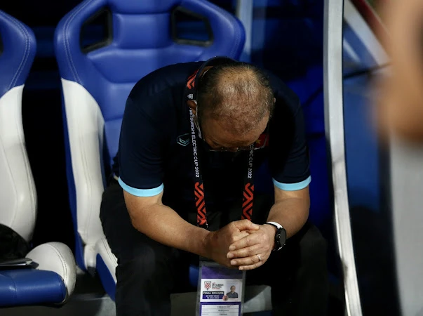 HLV Park Hang-seo không hài lòng về màn trình diễn của tuyển Việt Nam. ẢNH: ANH HỮU