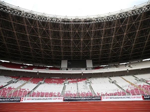 Sân vận động Bung Karno của Indonesia trước ngày thi đấu. ẢNH: ANH THỎA