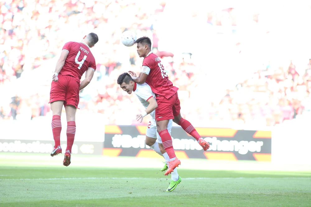 Indonesia đang chơi rất tốt trước Việt Nam. ẢNH: ANH THỎA