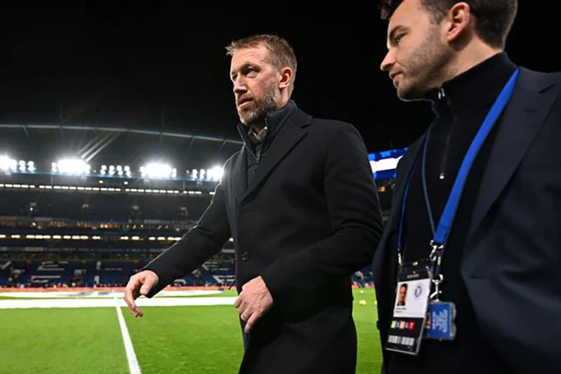 HLV Graham Potter đang đối mặt với nguy cơ bị Chelsea sa thải. ẢNH: GETTY HLV Graham Potter đang đối mặt với nguy cơ bị Chelsea sa thải. ẢNH: GETTY
