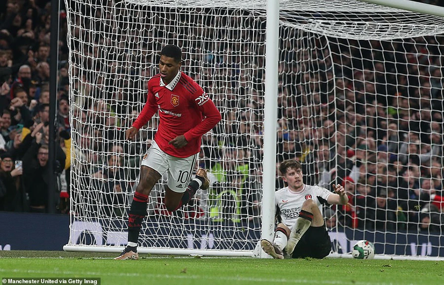 MU đang trải qua chuỗi trận ấn tượng cùng phong độ cao của Marcus Rashford. ẢNH: GETTY