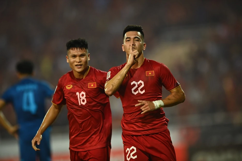 Tiến Linh đang dẫn đầu danh sách vua phá lưới AFF Cup 2022 cùng Dangda với 6 bàn thắng. ẢNH: HẢI THỊNH