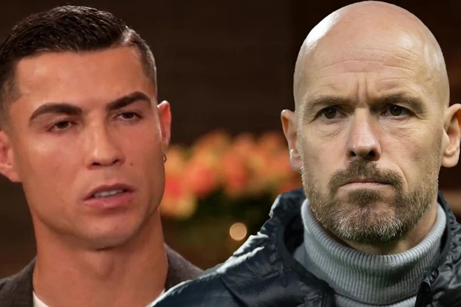 Ronaldo khẳng định Ten Hag không tôn trọng anh thì anh cũng không tôn trọng Ten Hag. ẢNH: MIRROR