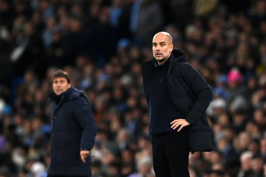 Pep Guardiola không hài lòng vì các học trò thiếu động lực thi đấu, còn CĐV nhà thì không chịu cổ vũ. ẢNH: GETTY