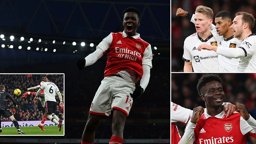 MU thua đau Arsenal và gần như hết cơ hội vô địch Premier League. ẢNH: MIRROR