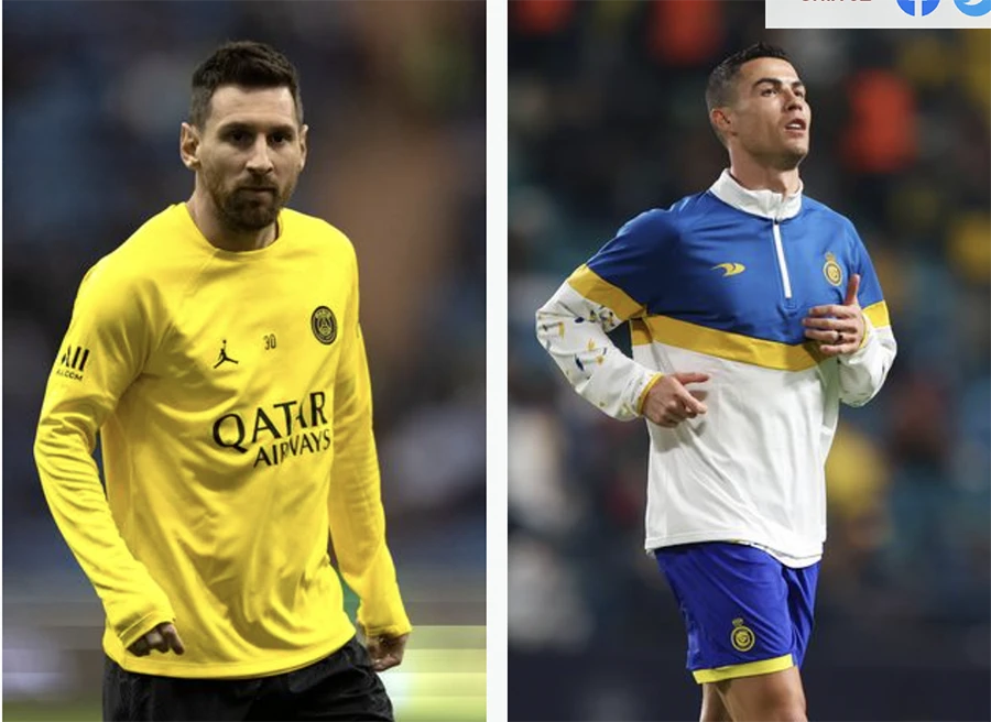Ronaldo "gọi", Messi có trả lời? ẢNH: MIRROR