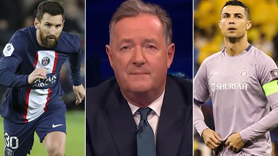 Morgan sẵn sàng dìm Messi vì Ronaldo. ẢNH: MIRROR