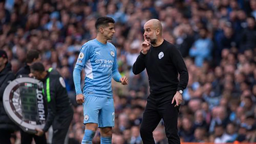 Joan Cancelo được cho là có mâu thuẫn với Pep Guardiola ở Man City. ẢNH: GETTY