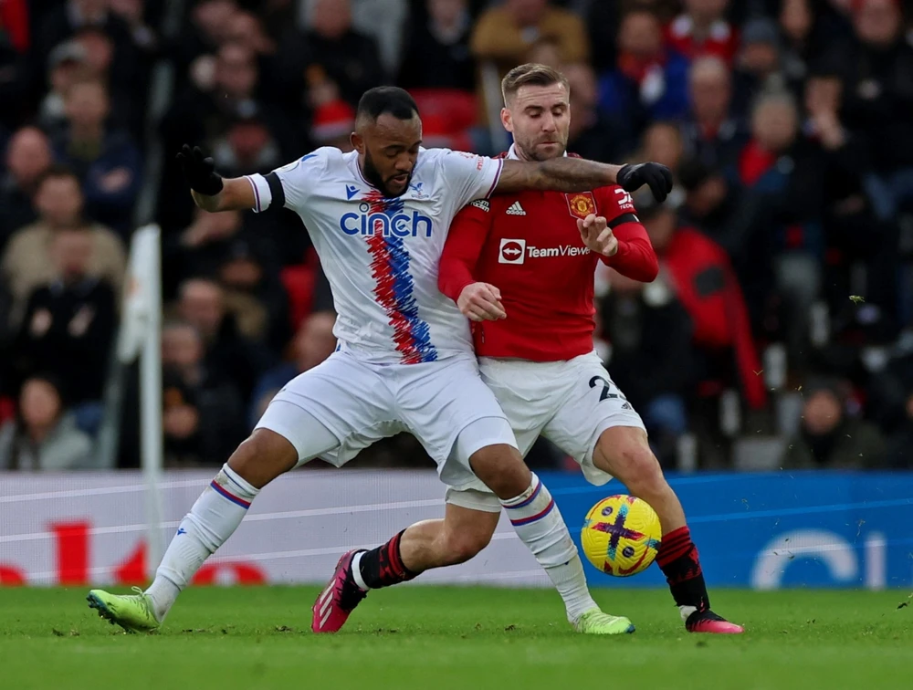Crystal Palace suýt chút nữa lại ngăn cản được MU. ẢNH: GETTY