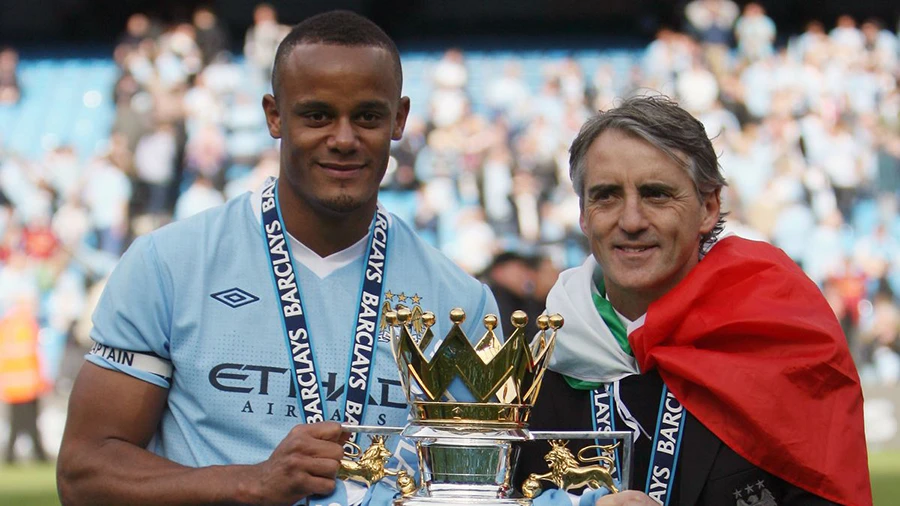 Manchester City giành chức vô địch Premier League đầu tiên vào mùa giải 2011 - 2012. ẢNH: GETTY