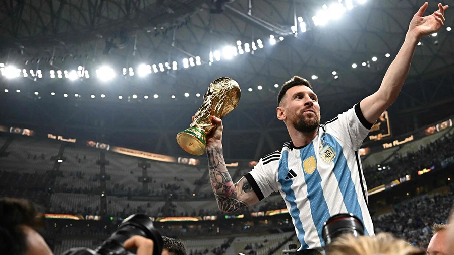 Messi đang cân nhắc tương lai sau khi vô địch World Cup 2022 cùng tuyển Argentina. ẢNH: GETTY