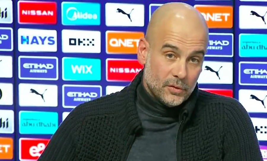 Pep Guardiola hoàn toàn tin tưởng vào lãnh đạo Manchester City. ẢNH: SKY SPORTS