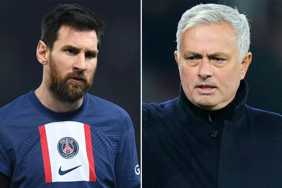 Mourinho từng khẳng định Ronaldo giỏi hơn Messi. ẢNH: MIRROR