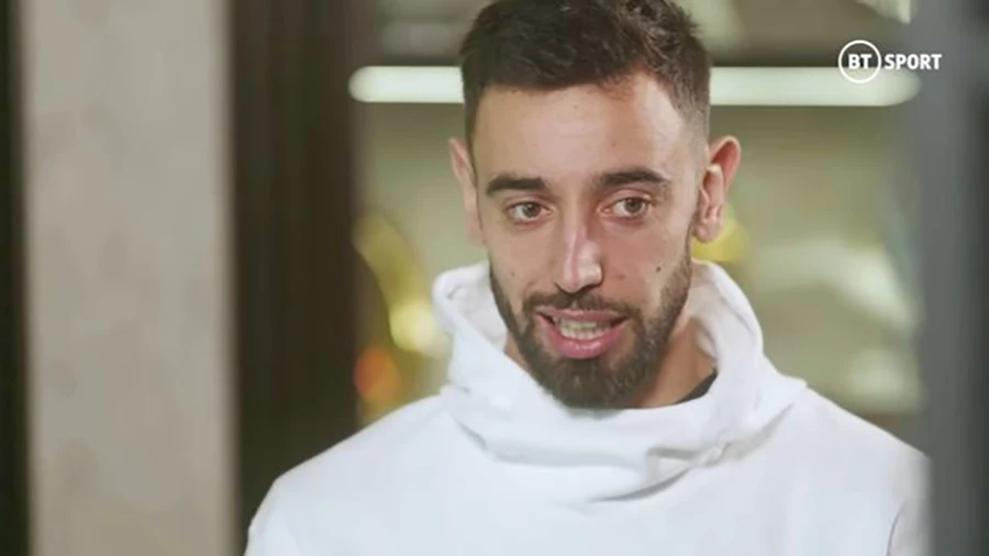Bruno Fernandes đã giải thích lí do vì sao anh sử dụng nhiều "ngôn ngữ cơ thể" trên sân cỏ. ẢNH: BT SPORTS