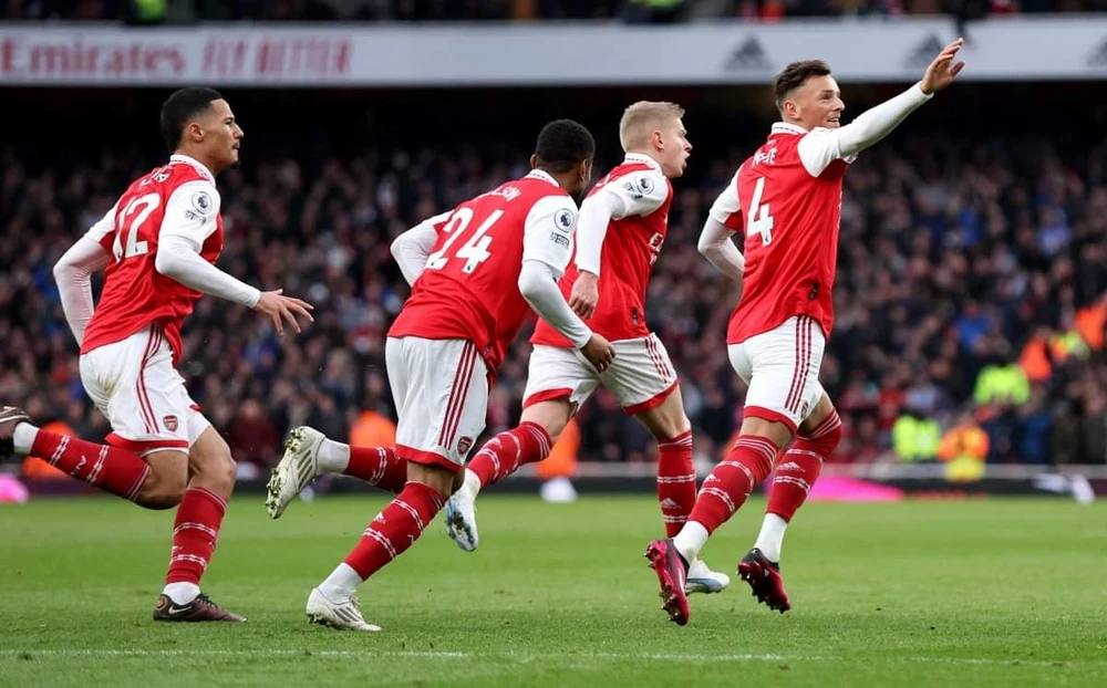Arsenal có màn lội ngược dòng ngoạn mục trên sân nhà Emirates. Ảnh: Getty