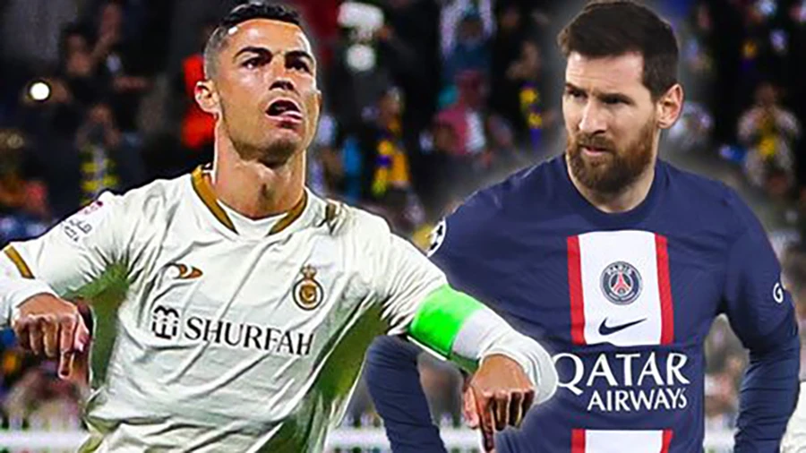 Messi "đạt cột mốc 1.000" trước Ronaldo. ẢNH: MIRROR