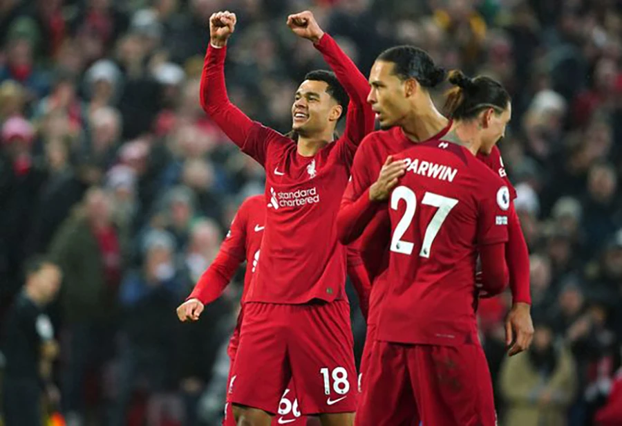 Liverpool giành chiến thắng với tỉ số khó tin 7-0 trước MU. ẢNH: GETTY