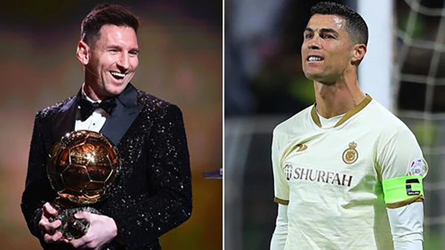 Messi và Ronaldo cạnh tranh và thúc đẩy nhau trong suốt sự nghiệp cầu thủ. ẢNH: MIRROR